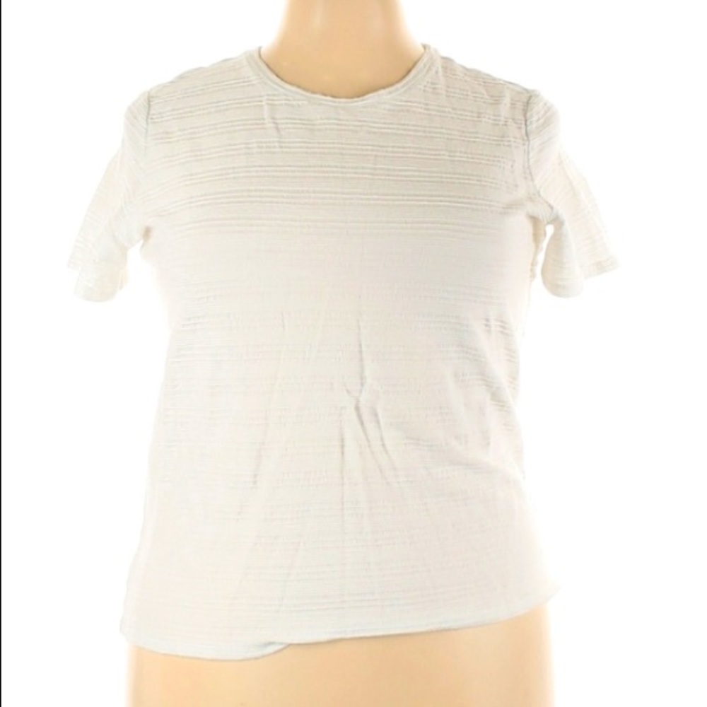 Basic Editions White Texture Monochromatic T-shirt xxl